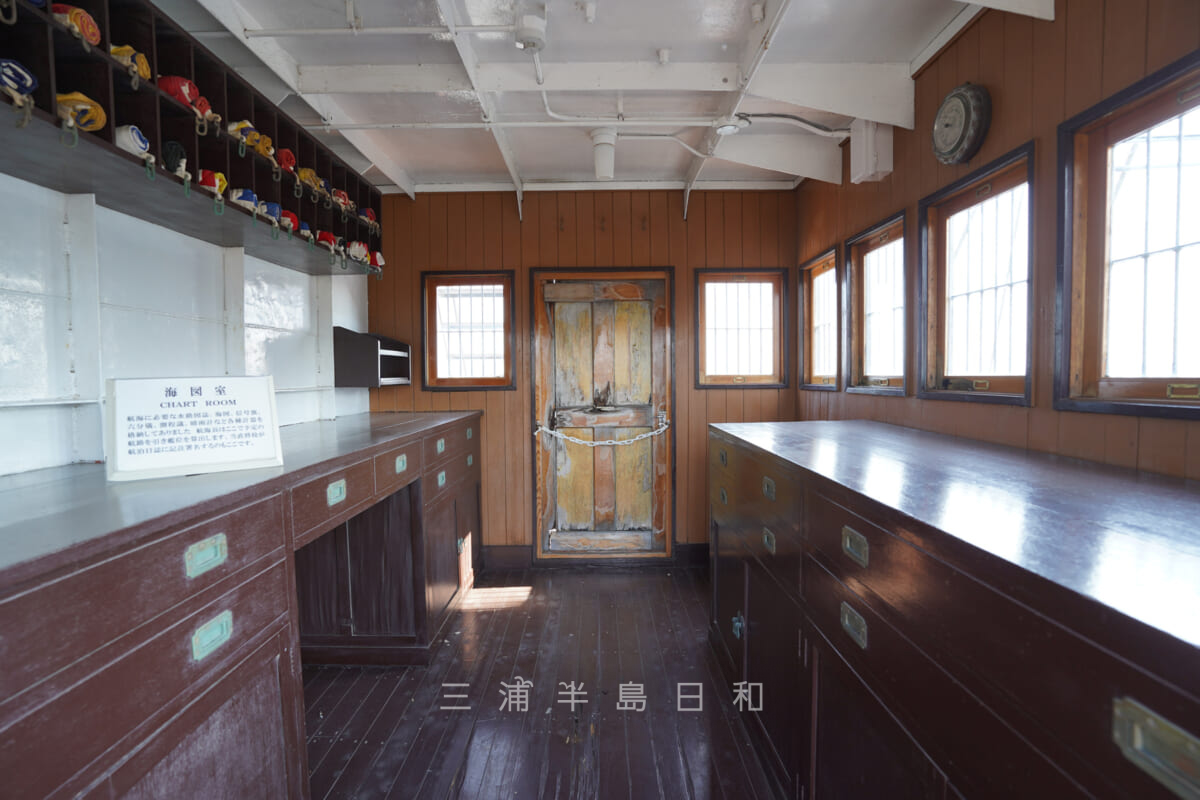 記念艦三笠・海図室(撮影日:2020.11.17)