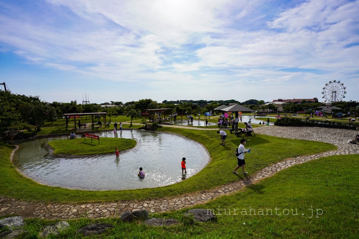 長井海の手公園ソレイユの丘・じゃぶじゃぶ池(撮影日:2020.08.13)