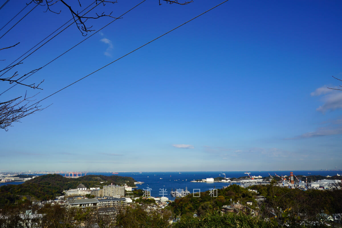 県立塚山公園・港の見える丘展望デッキからの眺望（撮影日：2020.12.04）
