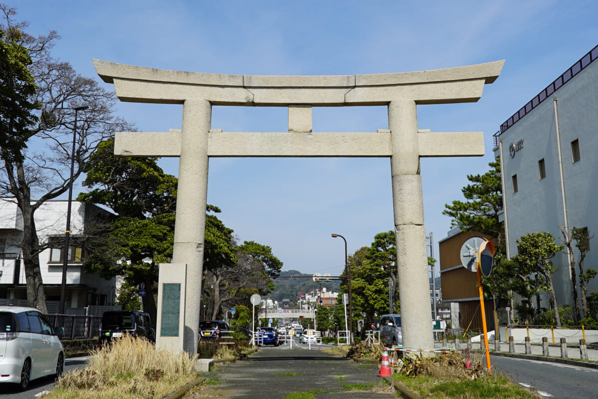 鶴岡八幡宮・一の鳥居(撮影日:2018.03.28)