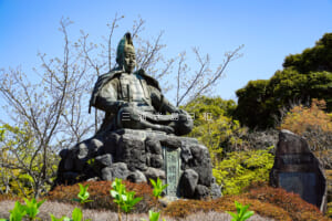 源氏山公園の源頼朝像アップ（撮影日：2021.03.24）