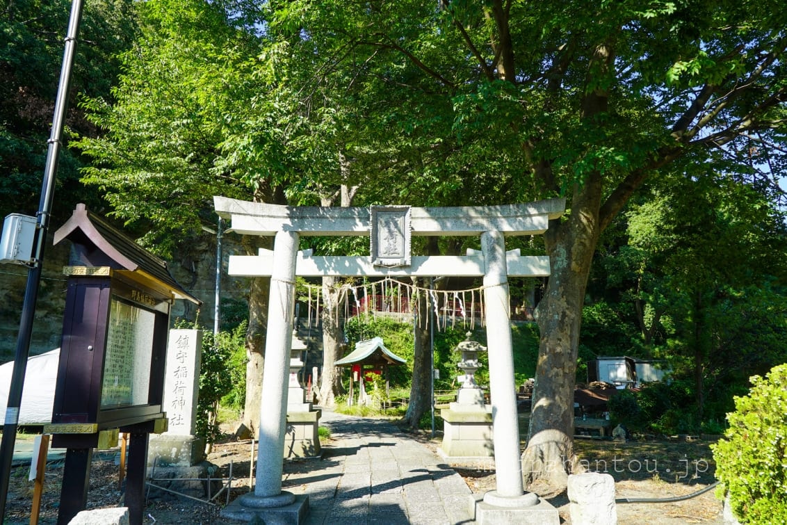 野島稲荷神社の鳥居（撮影日：2020.08.15）