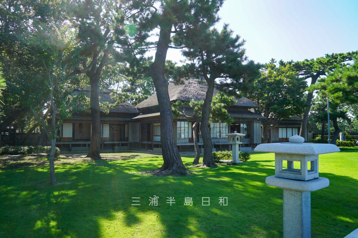 野島公園・旧伊藤博文金沢別邸を海側から望む（撮影日：2020.08.15）