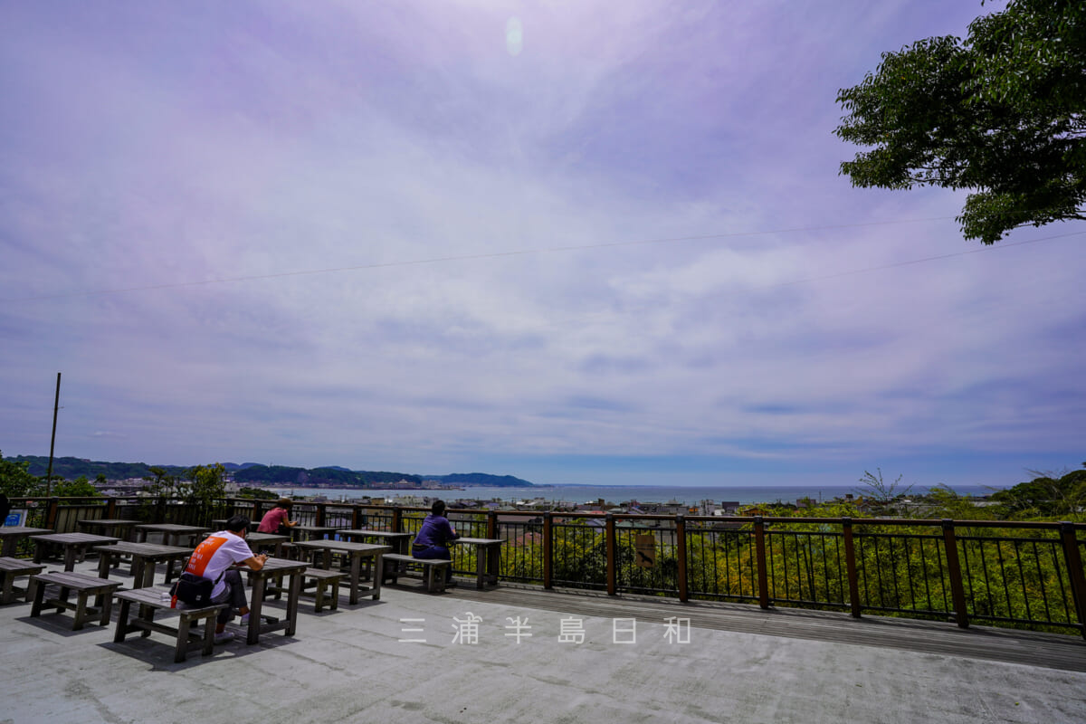 長谷寺・見晴台から由比ヶ浜方面を望む（撮影日：2021.05.28）
