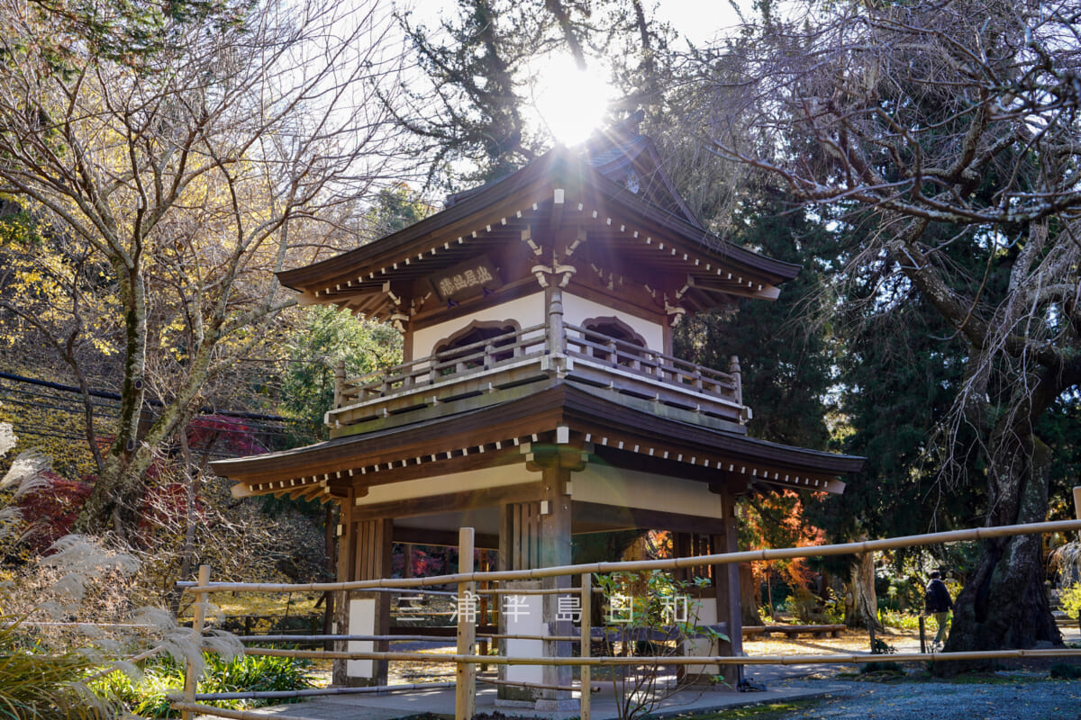 浄智寺・鐘楼門を斜めから見る(撮影日:2020.12.16)
