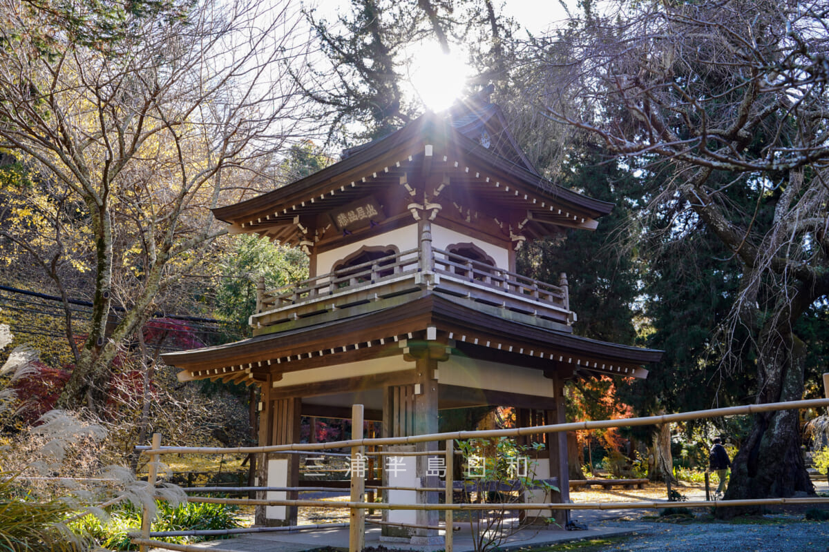 浄智寺・鐘楼門を斜めから見る（撮影日：2020.12.16）