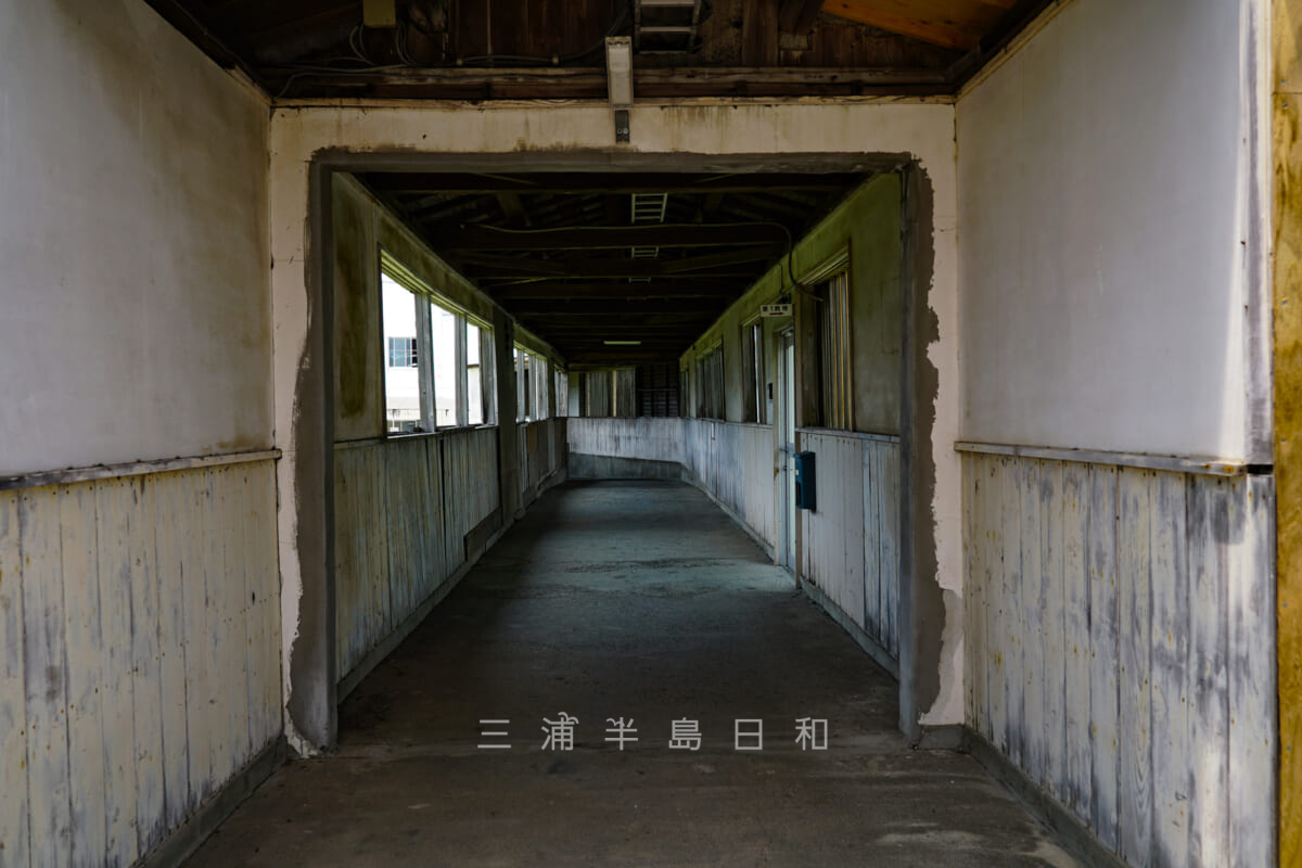 稲村ジェーン・久里浜医療センターの外廊下（撮影日：2021.06.24）