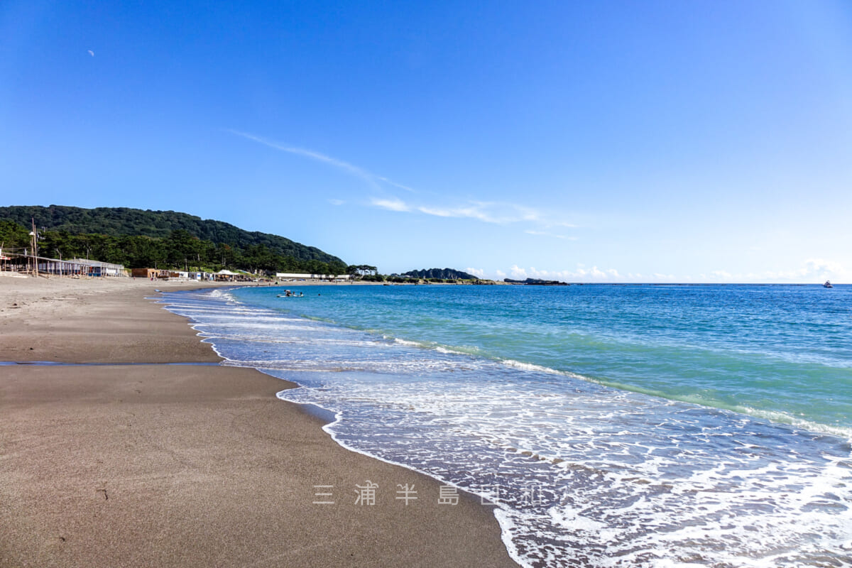 一色海岸・海岸北側から小磯の鼻方面を望む（撮影日：2019.09.06）