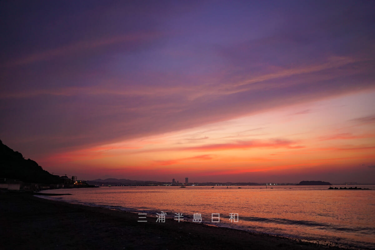走水海岸の初夏の夕焼け（撮影日：2022.06.17）