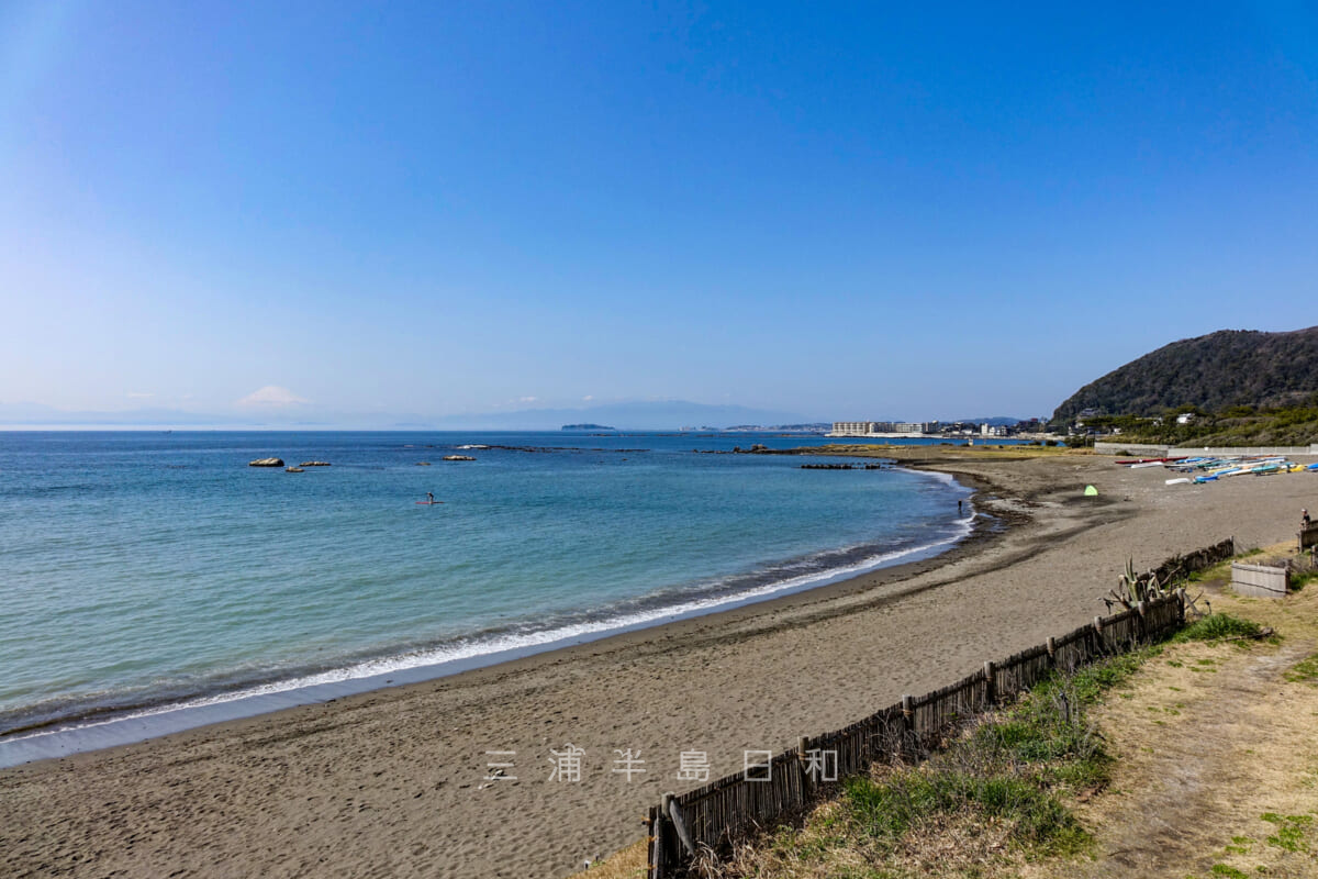 長者ヶ崎・大浜海岸・長者ヶ崎駐車場から見た海岸全景（撮影日：2015.03.17）