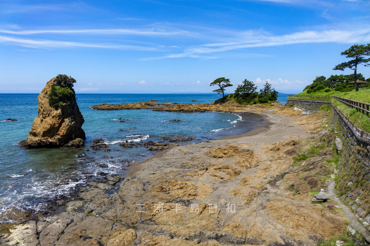 立石公園・梵天の鼻の南側の海岸（撮影日：2021.07.20）