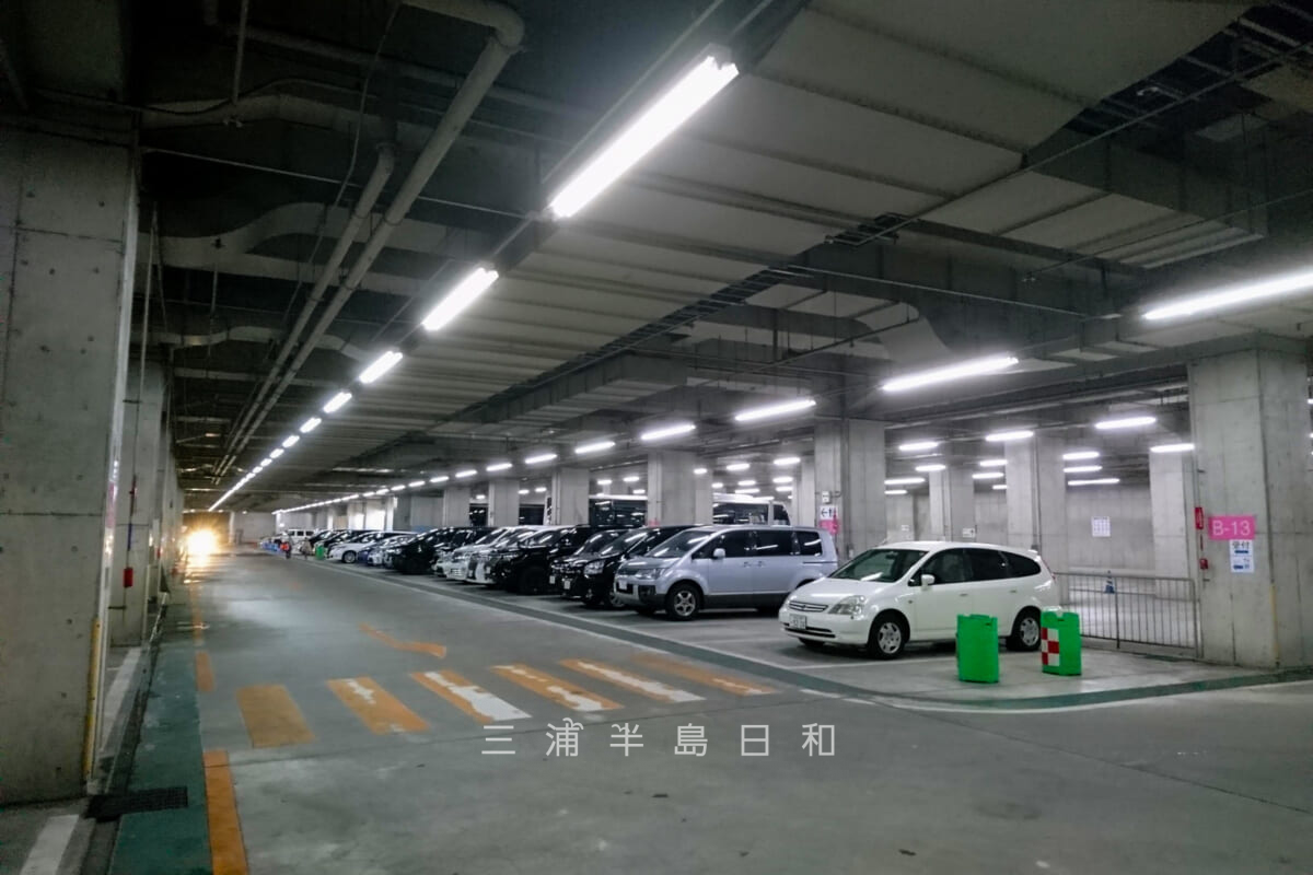 由比ガ浜地下駐車場(撮影日:2019.04.21)