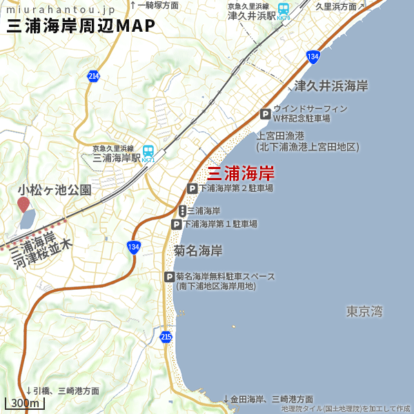 三浦海岸北下浦-三浦海岸周辺マップ