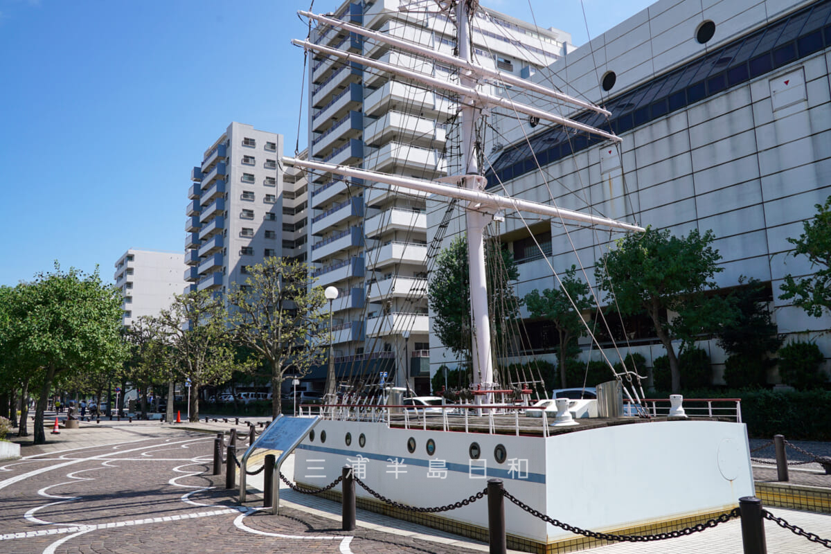 三笠公園・帆船「日本丸」のモニュメント（撮影日：2022.09.14）