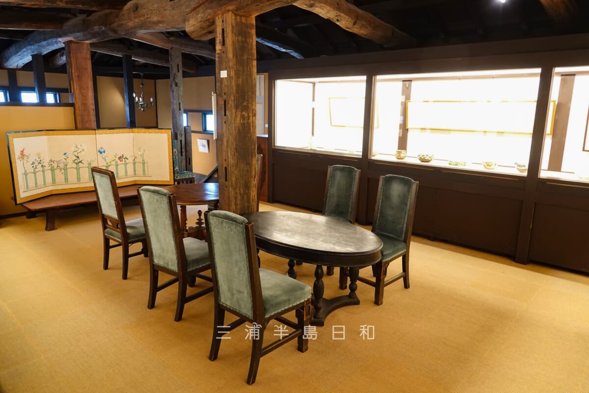 北鎌倉古民家ミュージアム・2階の企画展スペース（撮影日：2023.06.30）