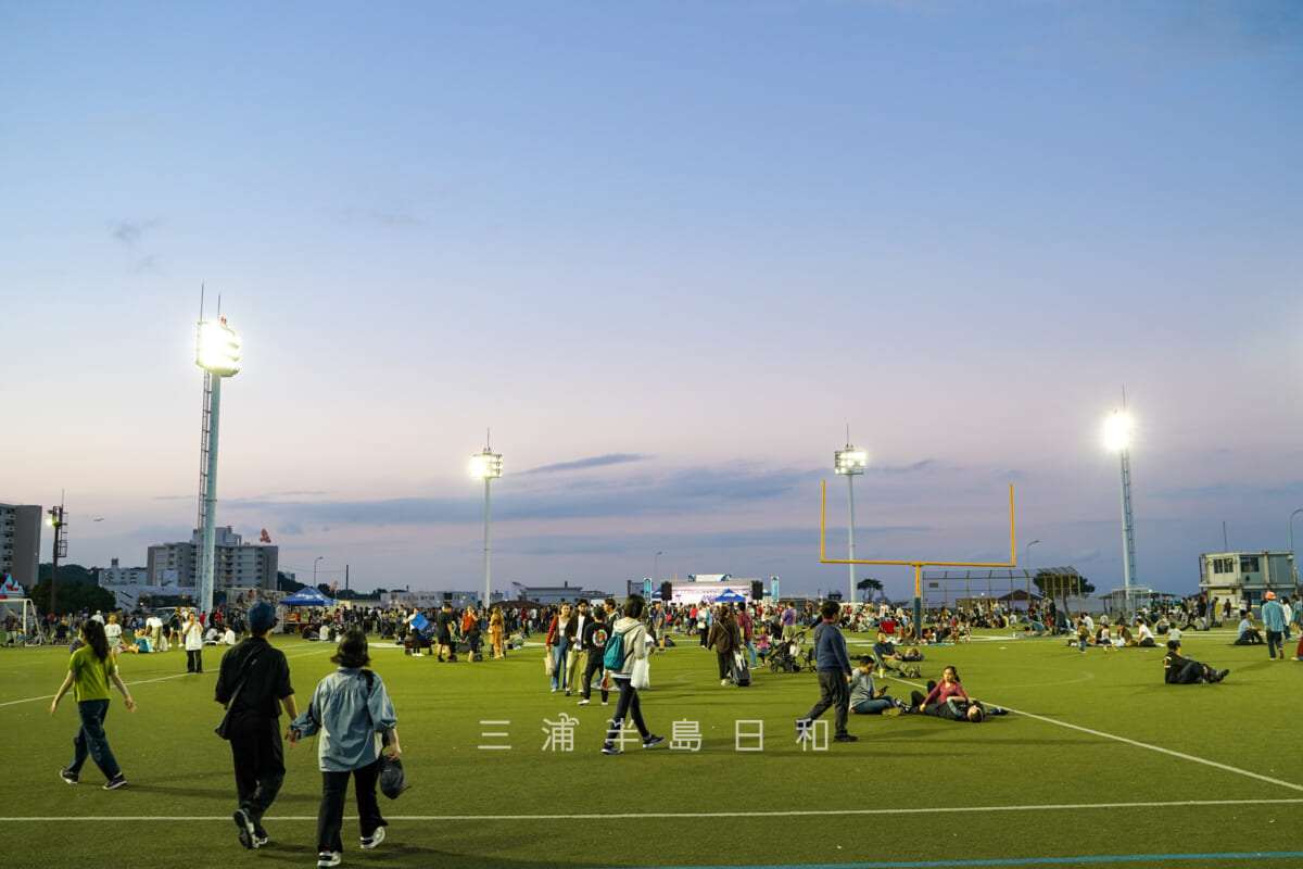 米海軍横須賀基地・バーキーフィールド（Berkey Football Field）（撮影日：2022.10.16）