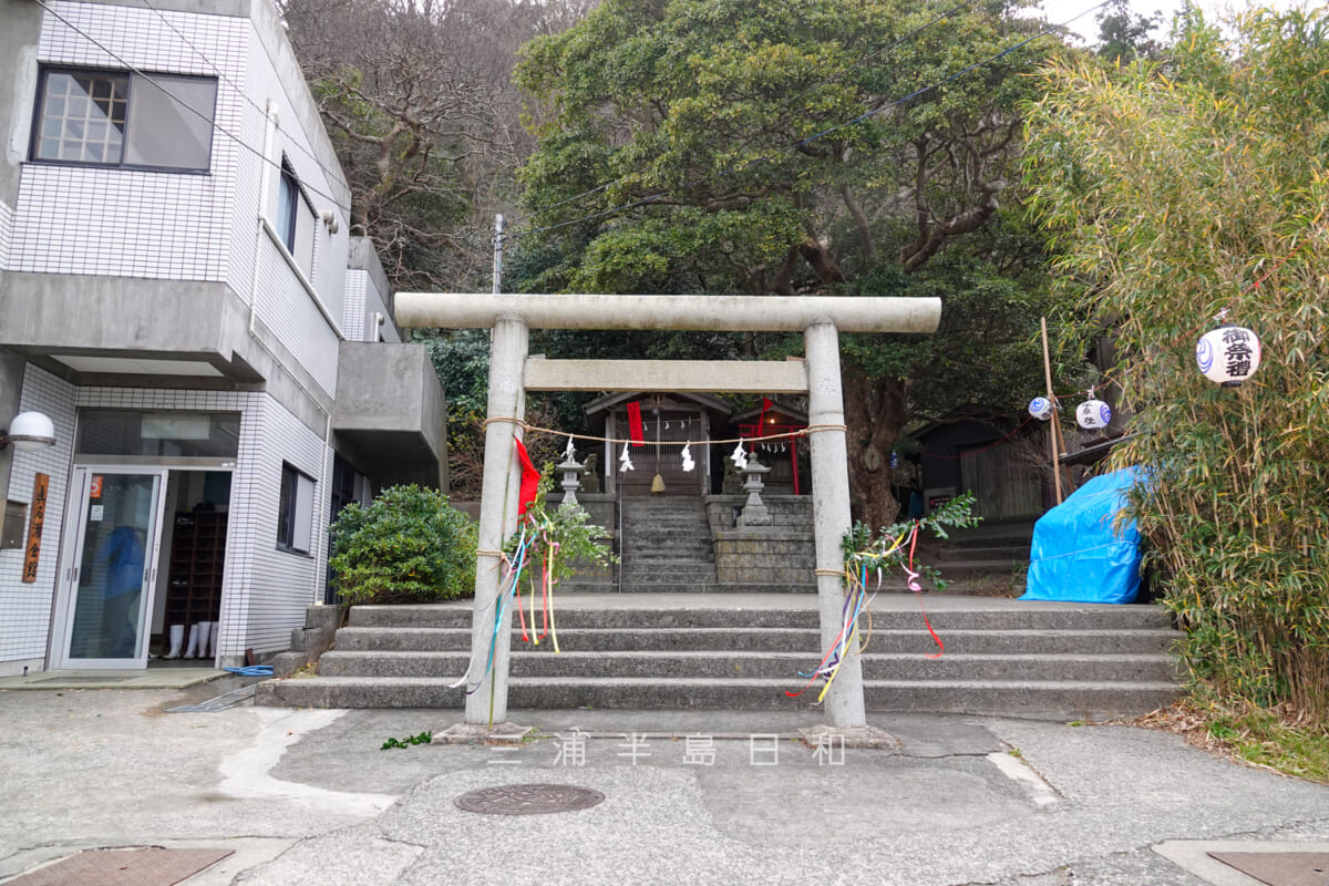 真名瀬熊野神社＆大漁稲荷社（竜宮様）・鳥居（撮影日：2024.01.11）