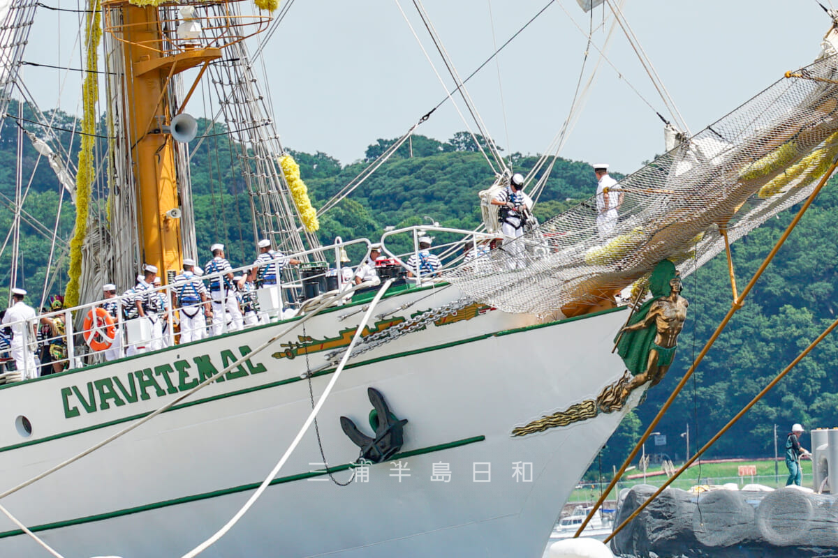 メキシコ海軍練習帆船「クアウテモック号」・船首像（撮影日：2024.07.10）