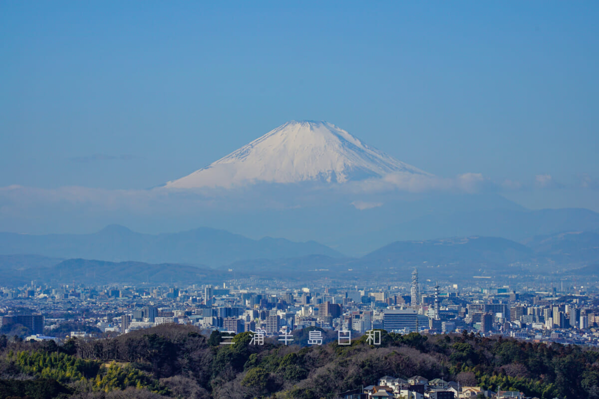 勝上嶽展望台より富士山方面を望む（アップ）（撮影日：2021.02.05）