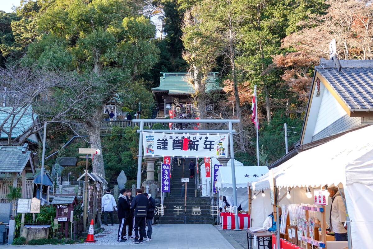 走水神社・お正月朝の境内（撮影日：2025.01.01）