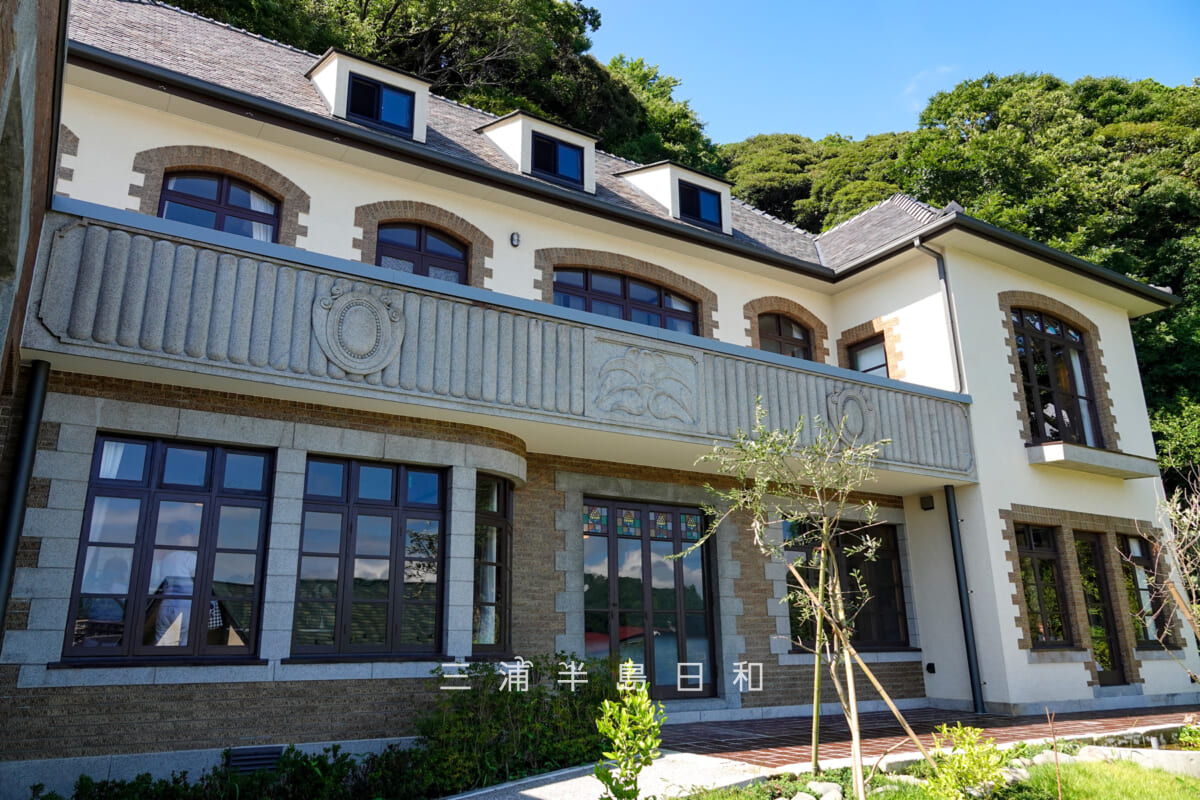 旧本多邸（旧本多家住宅主屋）・建物正面外観（応接室＆食堂前）（撮影日：2024.07.14）