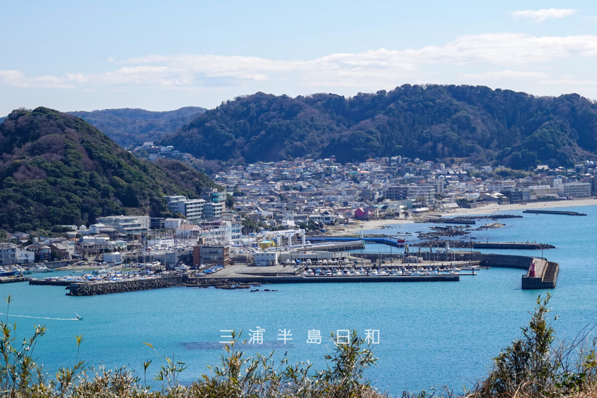 葉山港・大崎公園より望む（撮影日：2023.02.21）
