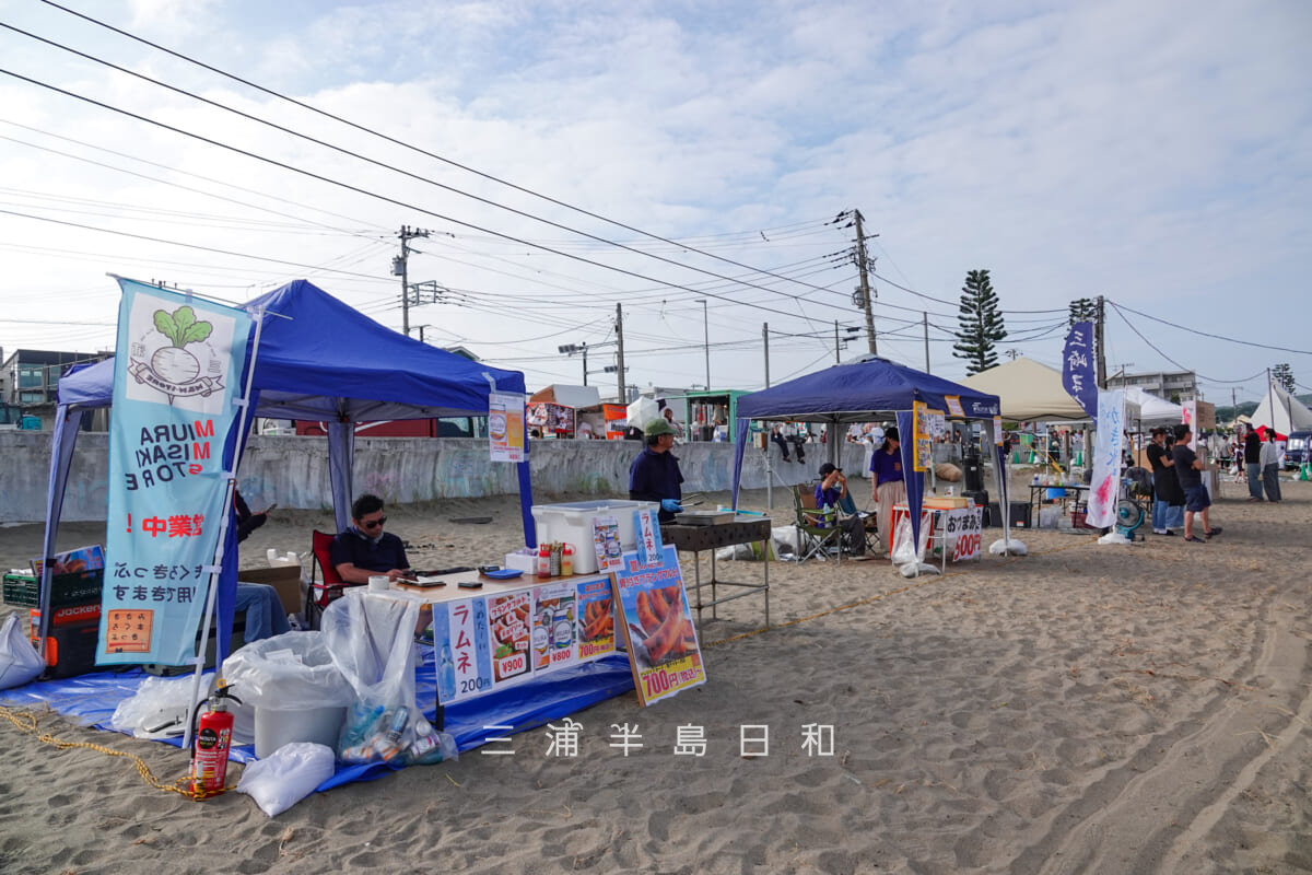 三浦海岸海水浴場(MIURA FUN BEACH)・出店ブース(撮影日:2025.07.12)