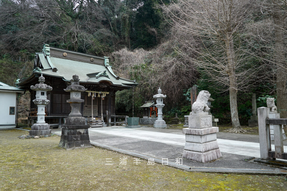 田浦神明社・社殿と境内(撮影日:2025.03.11)