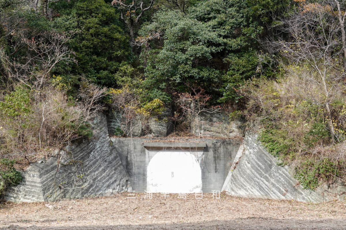円通寺跡・深谷やぐら群（海上自衛隊大矢部弾庫跡）・隧道弾庫跡（西側の支谷）（撮影日：2025.12.12）