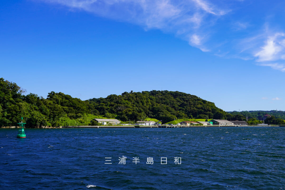 米海軍吾妻倉庫地区・吾妻島西端の旧水ヶ尻地区(旧海軍火薬庫地区)(撮影日:2022.08.10)